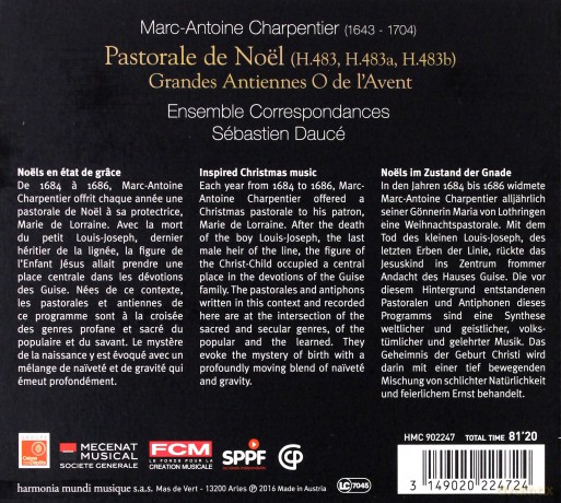 Charpentier: Pastorale De Noel (digipack) [CD]