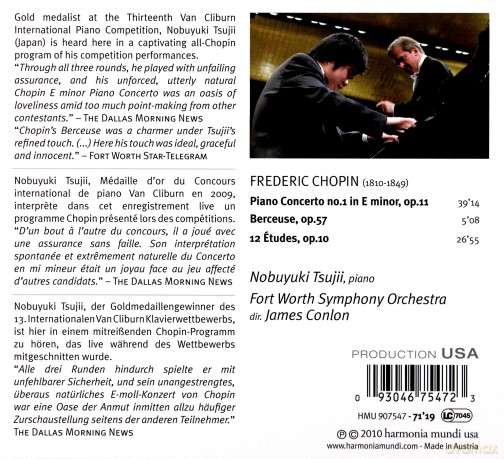 Chopin: Piano Concerto No 1 Tsujii (digipack) [CD]