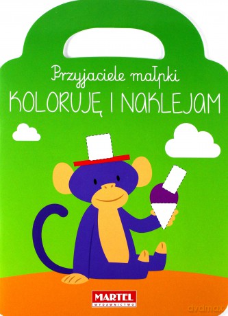 Przyjaciele małpki. Koloruję i naklejam [KSIĄŻKA]