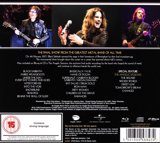 Black Sabbath: The End [Blu-Ray]+[CD]