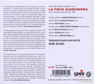 Mozart: La Finta Giardiniera Jacobs (digipack) [3CD]