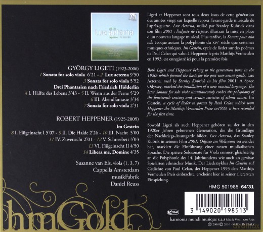 Ligeti: Lux Aeterna Reuss (digipack) [CD]