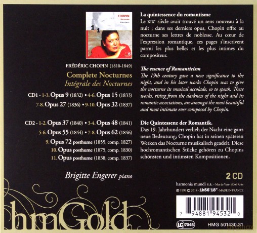 Chopin: Nocturnes Engerer (digipack) [2CD]