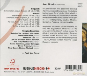 Richafort: Requiem Huelgas Ensemble (digipack) [CD]
