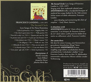 Landini: The Second Circle Anonymous 4 (digipack) [CD]