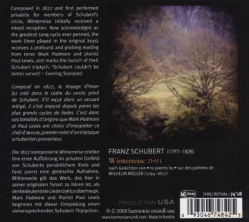 Schubert: Winterreise Padmore Lewis [CD]