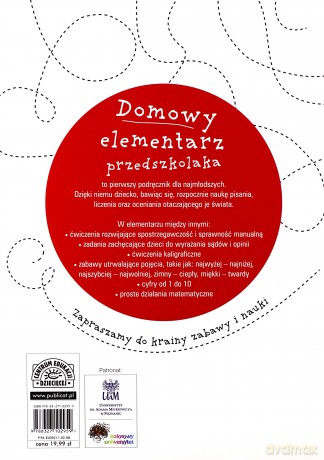Domowy elementarz przedszkolaka. Mądre dziecko. Książka z nalepkami - Joanna Krzyżanek [KSIĄŻKA]