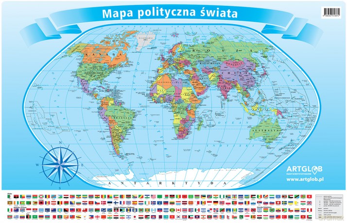 Świat polityczny. Podkładka na biurko i pod mysz dla dzieci
