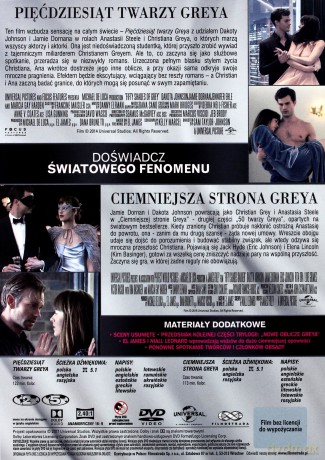 Pięćdziesiąt twarzy Greya / Ciemniejsza Strona Greya [2DVD]
