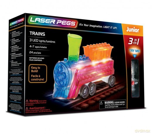 Świecące Pociągi 3w1 Laser Pegs Trains [KLOCKI]