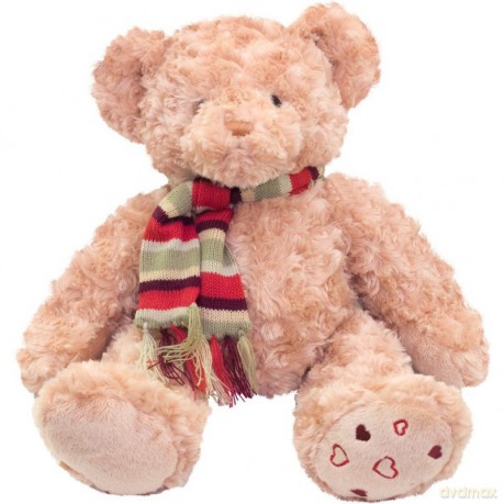 Miś Darryl z szaliczkiem 18 cm beżowy