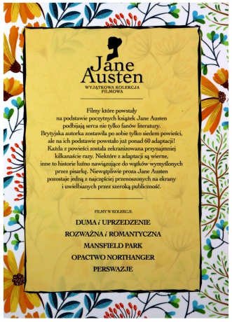 Filmowa kolekcja: Jane Austen: Duma i uprzedzenie / Rozważna i romantyczna / Mansfield Park / Opactwo Northanger / Perswazje (BBC) [8DVD]
