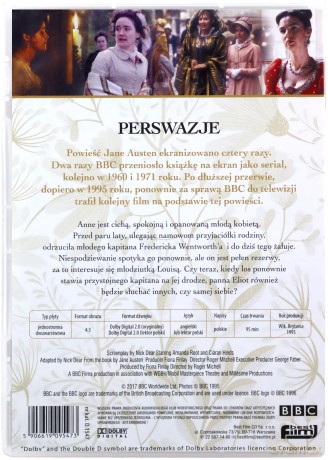 Filmowa kolekcja: Jane Austen: Duma i uprzedzenie / Rozważna i romantyczna / Mansfield Park / Opactwo Northanger / Perswazje (BBC) [8DVD]