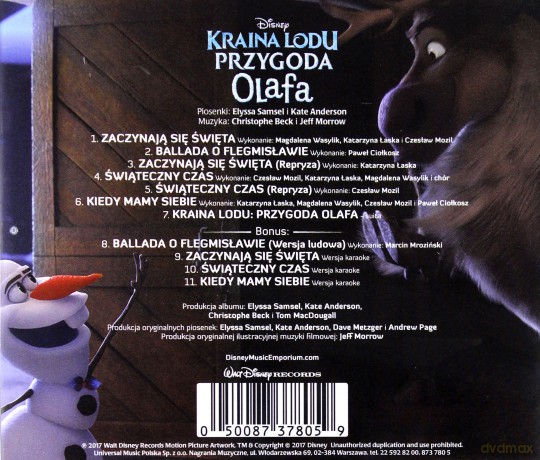 Kraina Lodu: Przygoda Olafa soundtrack (Disney) [CD]