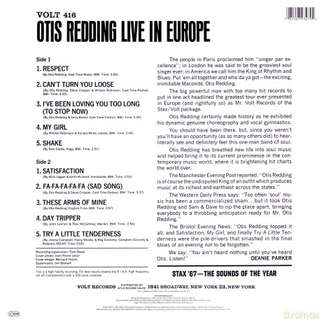 Otis Redding: Live In Europe (50th Anniversary Edition) (RSD) [Winyl]