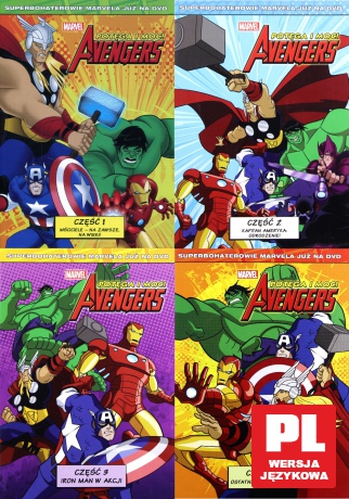 Avengers: Potęga i moc część 1-4 Pakiet [4DVD]
