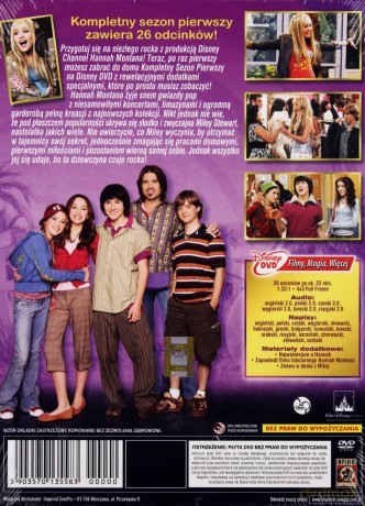 Hannah Montana sezon 1-4 Pakiet (Disney) [BOX] [15DVD]