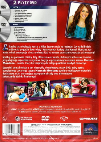 Hannah Montana sezon 1-4 Pakiet (Disney) [BOX] [15DVD]