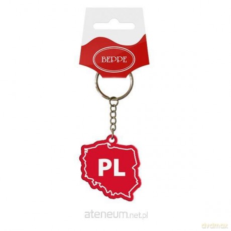 Breloczek mapa PL czerwony