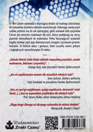 Cudowne ręce. Od nożownika do mistrza skalpela - Ben Carson, Cecil Murphey [KSIĄŻKA]