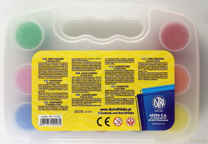Farby plakatowe 12/20 ml walizka