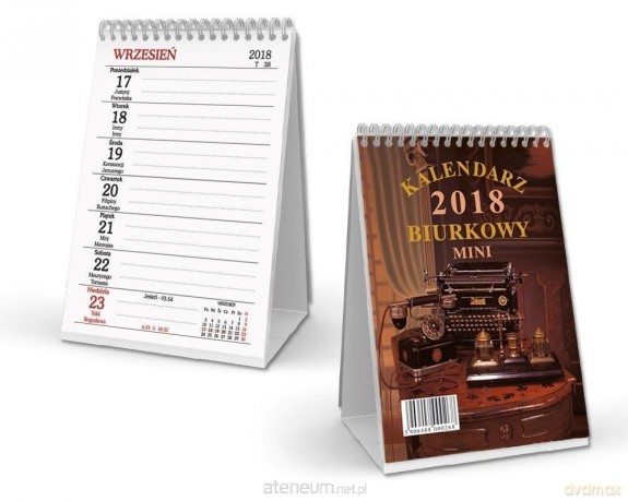 Kalendarz 2018 biurkowy pionowy mini SB5 [KALENDARZ]