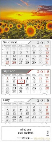 Kalendarz 2018 Trójdzielny Bukiet Kwiatów [KALENDARZ]