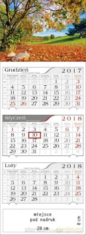 Kalendarz 2018 Trójdzielny Jesienna Polana [KALENDARZ]