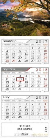 Kalendarz 2018 Trójdzielny Jesienny Ogród [KALENDARZ]