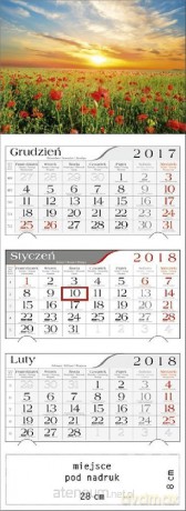 Kalendarz 2018 Trójdzielny Makowa Łąka [KALENDARZ]