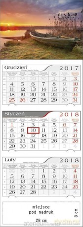 Kalendarz 2018 Trójdzielny Mazurski Zachód [KALENDARZ]