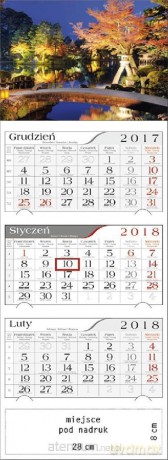 Kalendarz 2018 Trójdzielny Ogród Nocą [KALENDARZ]