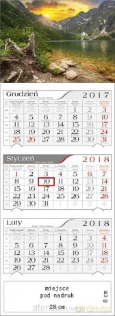 Kalendarz 2018 Trójdzielny Pod Rysami [KALENDARZ]