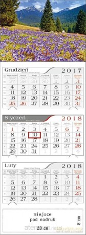Kalendarz 2018 Trójdzielny Polana Krokusów [KALENDARZ]