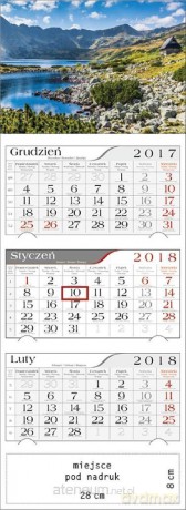 Kalendarz 2018 Trójdzielny Tatrzańskie Stawy [KALENDARZ]