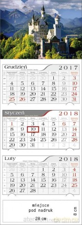 Kalendarz 2018 Trójdzielny Zamek [KALENDARZ]