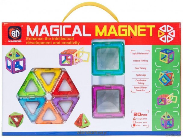 Klocki magnetyczne 20 el. [KLOCKI]