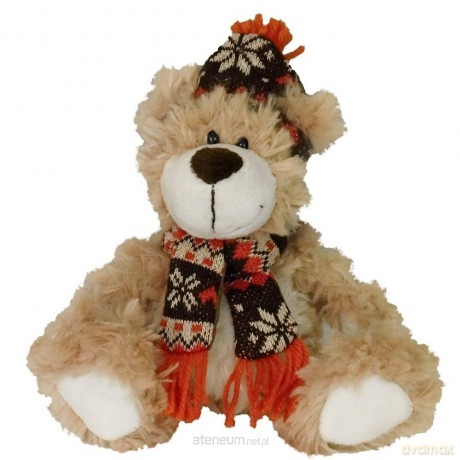 Miś Jasper beżowy w czapce 23 cm