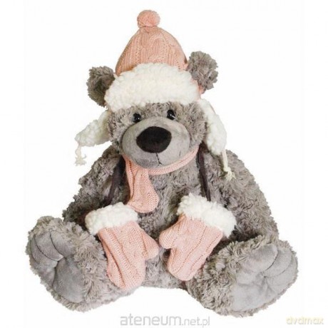 Miś Niels fungi w różowej czapce 32 cm
