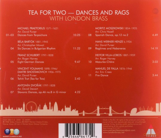 London Brass: Vari: Tea For Two-Dances&Rags [CD]