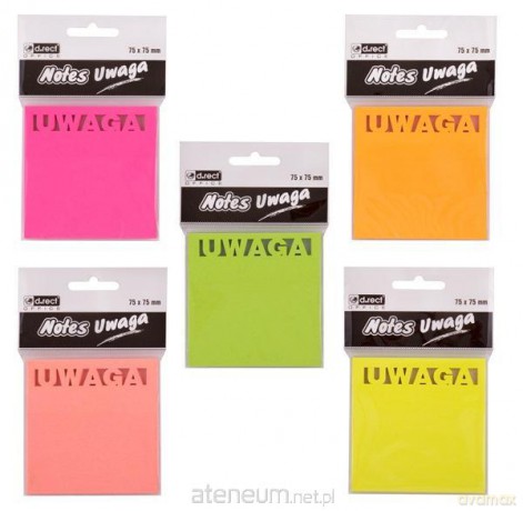 Notes samoprzylepny 75x75mm uwaga