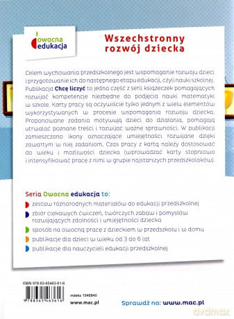 Owocna edukacja. Chcę liczyć. Pięciolatek - Beata Szurowska [KSIĄŻKA]