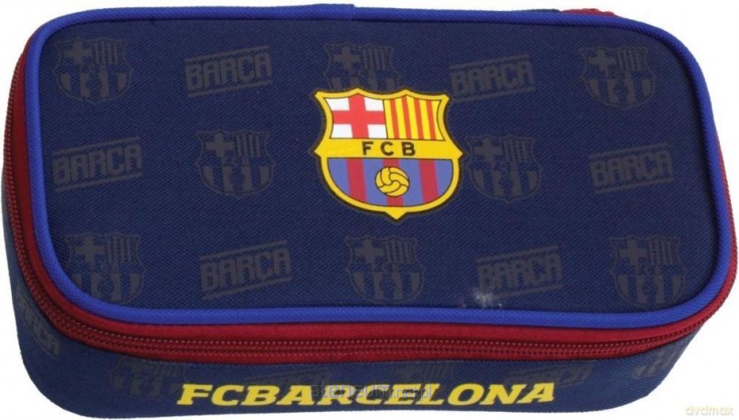 Piórnik owalny kompaktowy FC Barcelona
