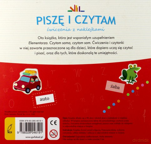 Piszę i czytam ćwiczenia z naklejkami [KSIĄŻKA]