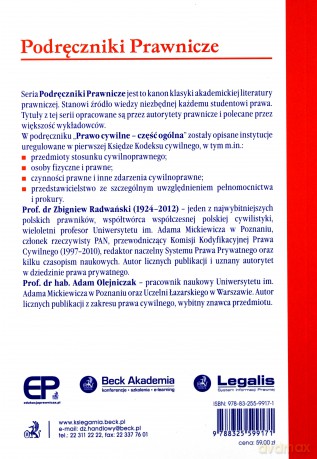 Prawo cywilne - część ogólna [KSIĄŻKA]