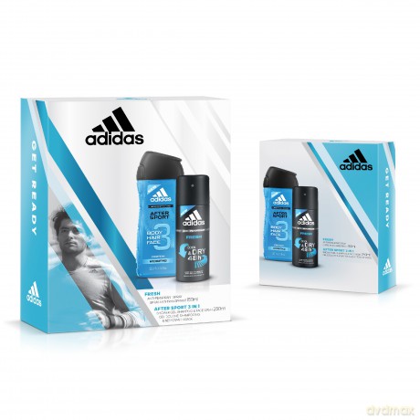 Adidas Get Ready Men Zestaw prezentowy (deo spray Fresh 150 ml + żel pod prysznic Aftersport 250 ml)