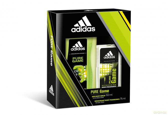 Adidas Pure Game Zestaw prezentowy (deo spray 150 ml + deo w szkle 75 ml)