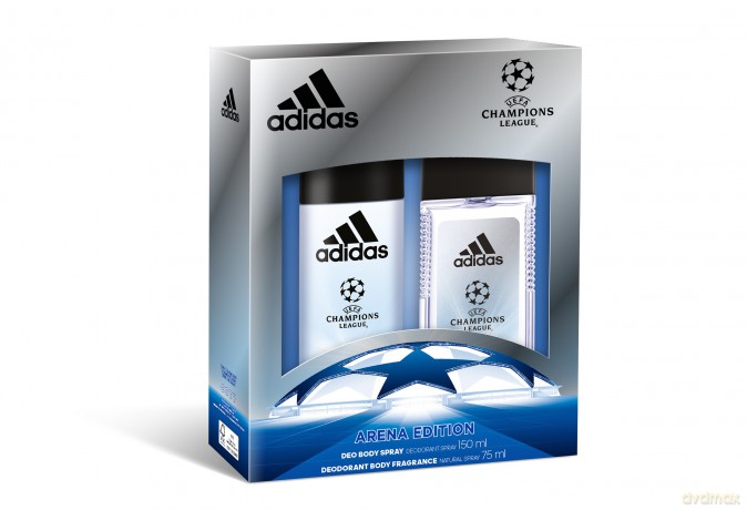 Adidas UEFA Arena Zestaw prezentowy (deo spray 150 ml + deo w szkle 75 ml)