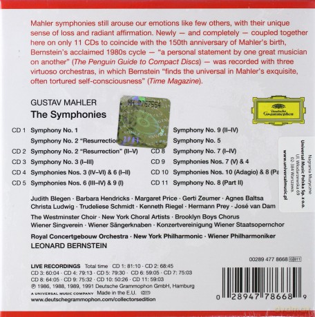 Bernstein: Mahler The Symphonies Collectors Edition [11CD]