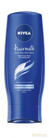 Nivea Hair Milk Odżywka mleczna do włosów normalnych,suchych i zniszczonych 200 ml